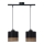 Candelabro suspenso PORTO 2xE27/60W/230V preto/castanho