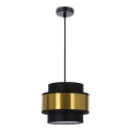 Candelabro suspenso PRESTIGE 1xE27/40W/230V dourada/preto