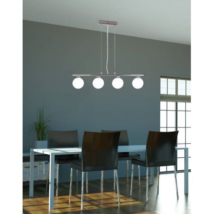 Candelabro suspenso RAISA 4xG9/40W/230V cromado brilhante