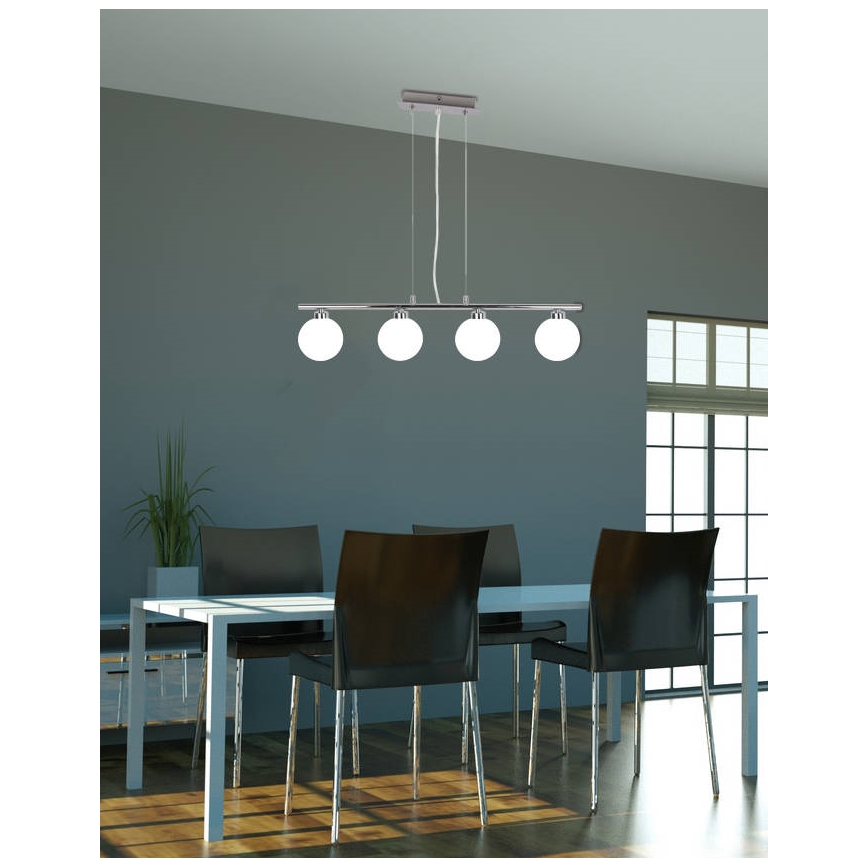 Candelabro suspenso RAISA 4xG9/40W/230V cromado brilhante