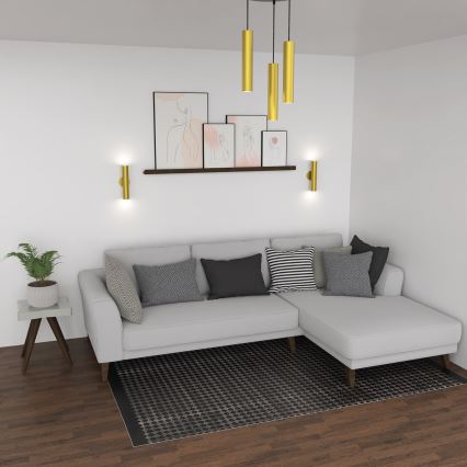 Candelabro suspenso RAITO 3xGU10/8W/230V latão