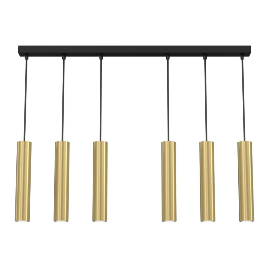 Candelabro suspenso RAITO 6xGU10/8W/230V latão
