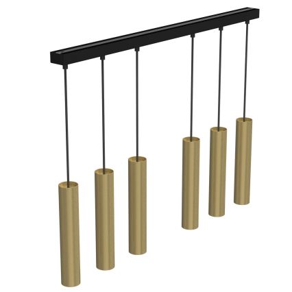 Candelabro suspenso RAITO 6xGU10/8W/230V latão