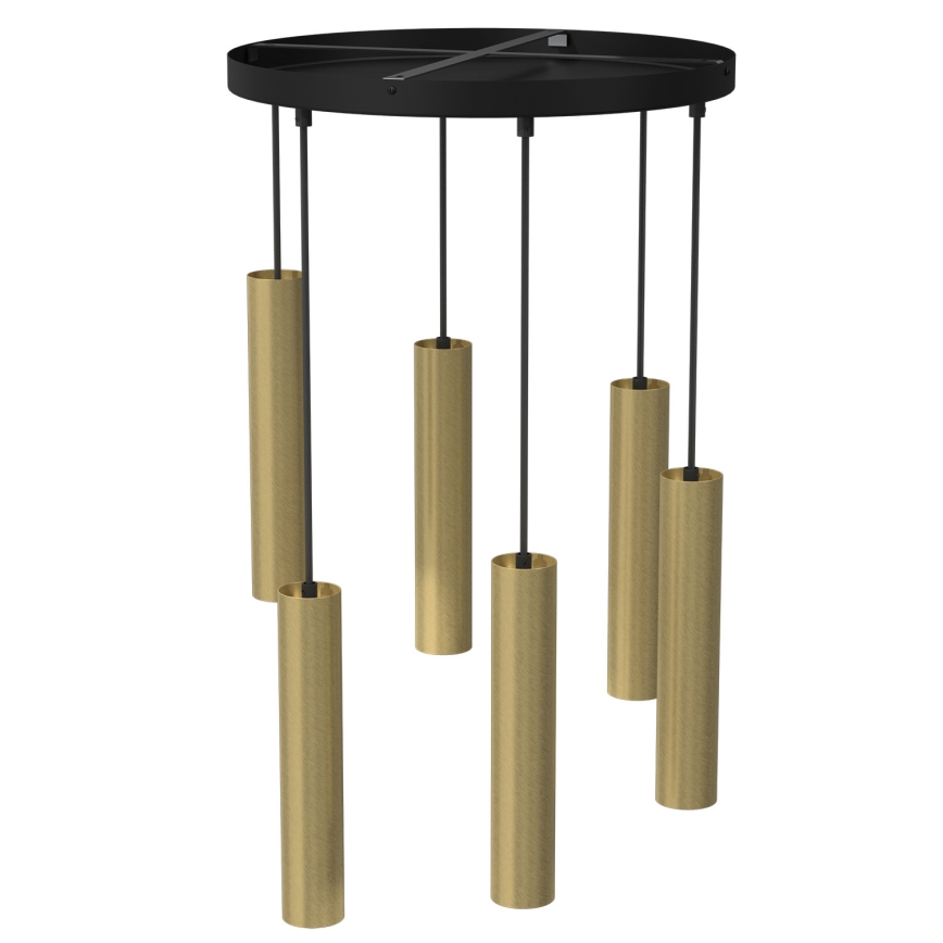 Candelabro suspenso RAITO 6xGU10/8W/230V latão
