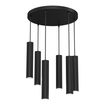 Candelabro suspenso RAITO 6xGU10/8W/230V preto