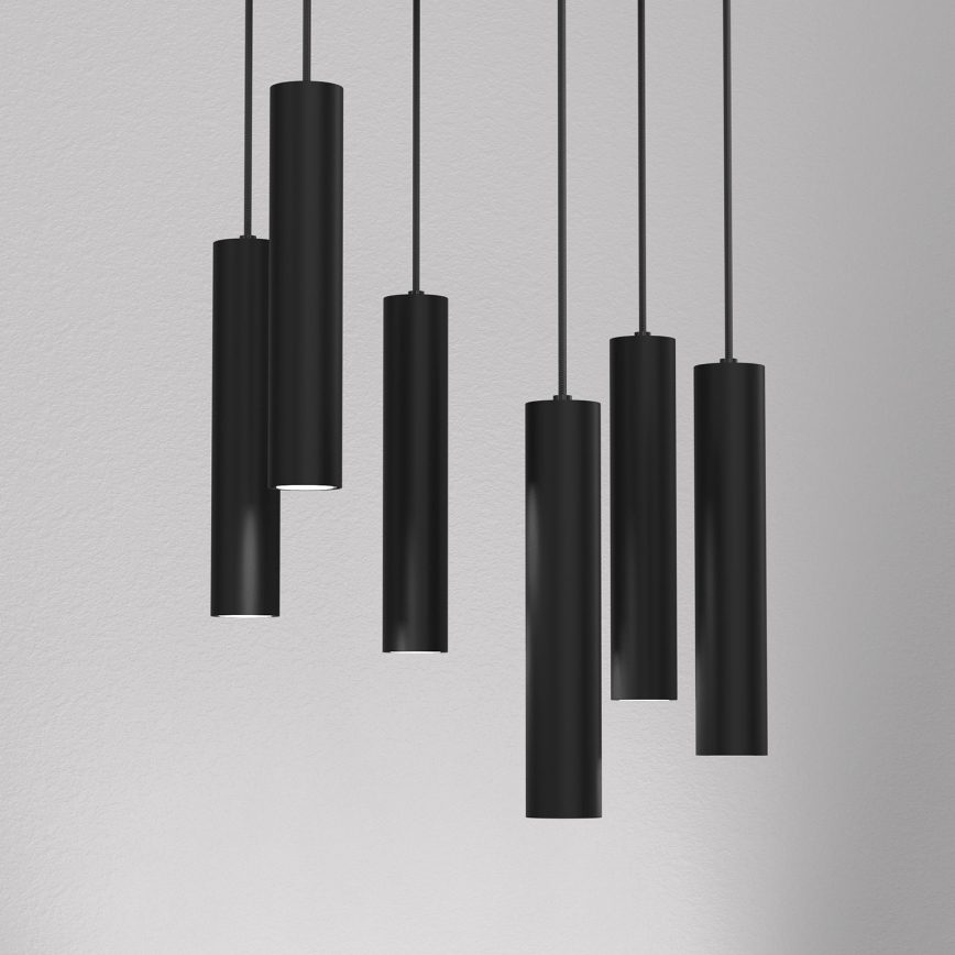 Candelabro suspenso RAITO 6xGU10/8W/230V preto