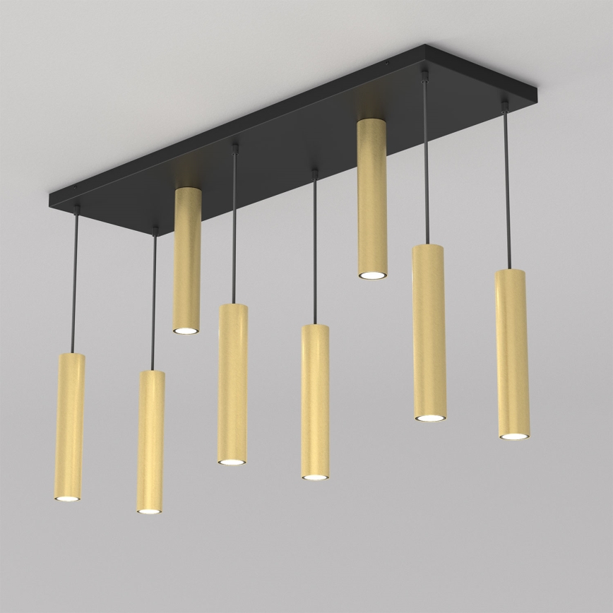 Candelabro suspenso RAITO 8xGU10/8W/230V latão