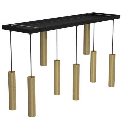 Candelabro suspenso RAITO 8xGU10/8W/230V latão