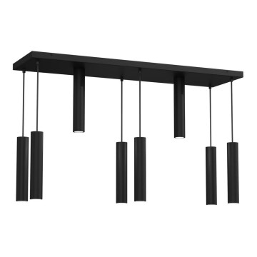 Candelabro suspenso RAITO 8xGU10/8W/230V preto