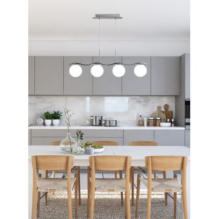 Candelabro suspenso RAMON 4xG9/40W/230V cromado brilhante