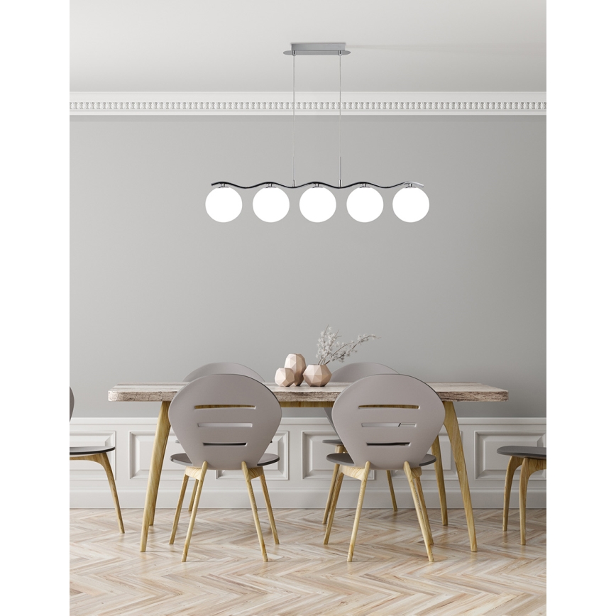 Candelabro suspenso RAMON 5xG9/40W/230V cromado brilhante