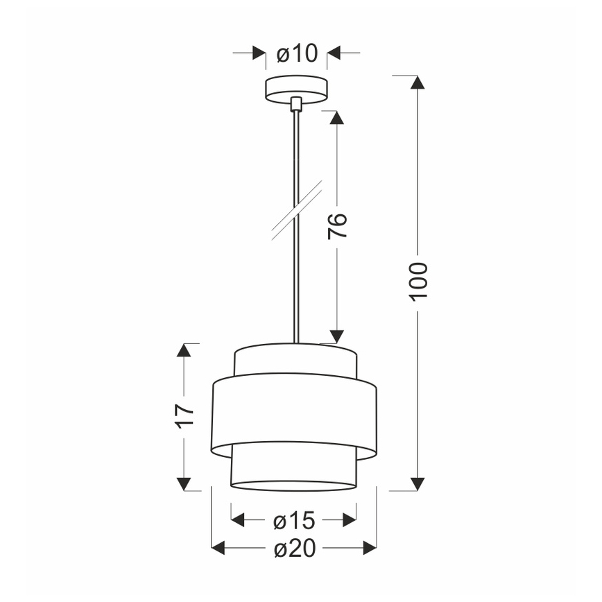 Candelabro suspenso RATTAN 1xE27/40W/230V branco/castanho
