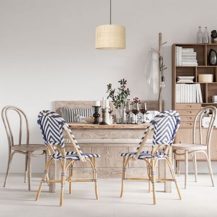 Candelabro suspenso RATTAN 1xE27/60W/230V diâmetro 25 cm vime