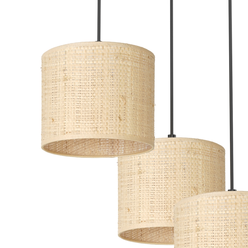 Candelabro suspenso RATTAN 3xE27/60W/230V vime
