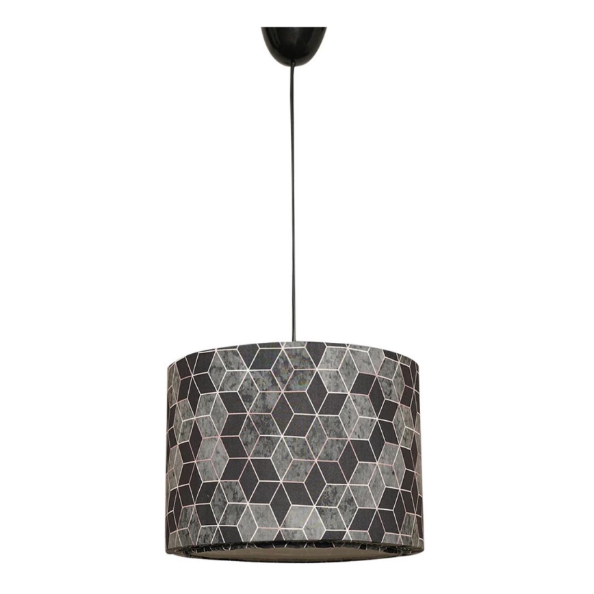 Candelabro suspenso RAYE 1xE27/60W/230V preto/cinzento