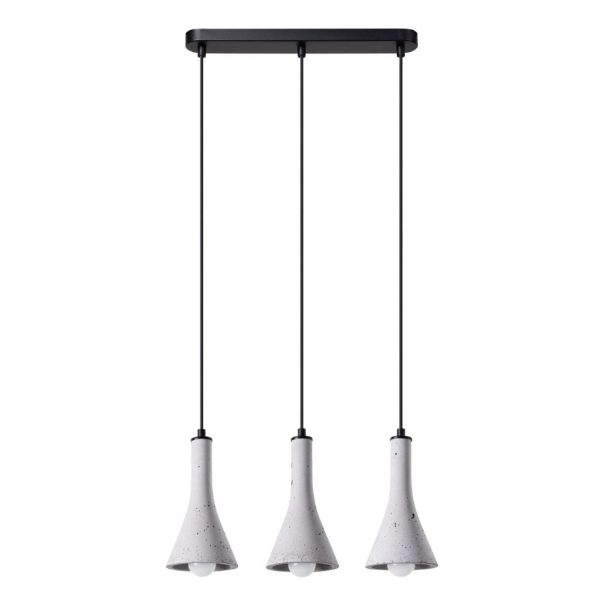 Candelabro suspenso REA 3xE14/12W/230V betão