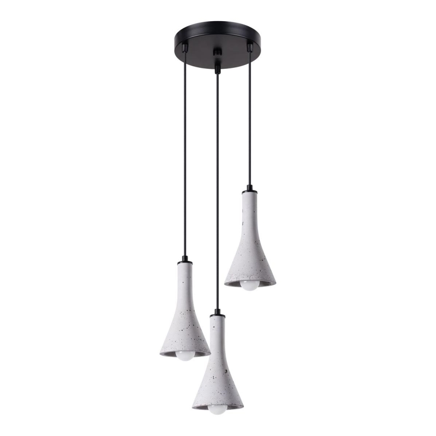 Candelabro suspenso REA 3xE14/12W/230V betão