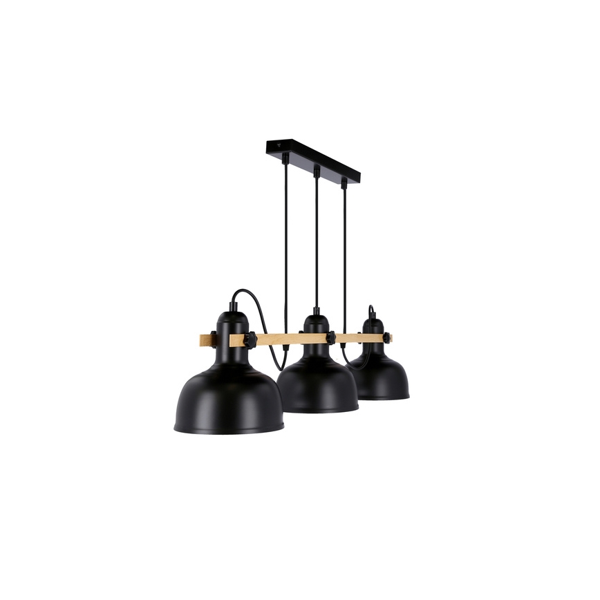 Candelabro suspenso RENO 3xE27/40W/230V preto/castanho