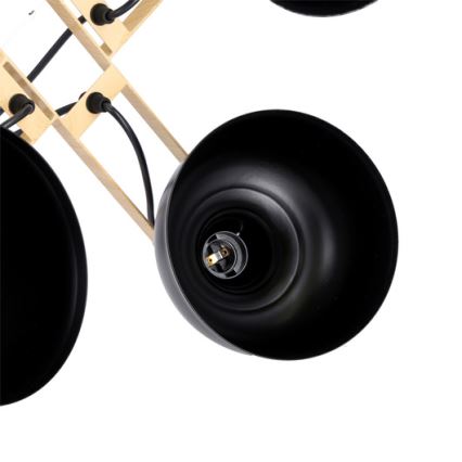 Candelabro suspenso RENO 4xE27/40W/230V preto/castanho