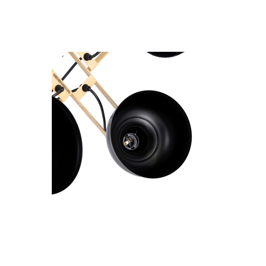 Candelabro suspenso RENO 4xE27/40W/230V preto/castanho