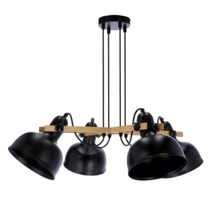 Candelabro suspenso RENO 4xE27/40W/230V preto/castanho