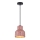 Candelabro suspenso RESIN 1xE27/11W/230V rosa/preto