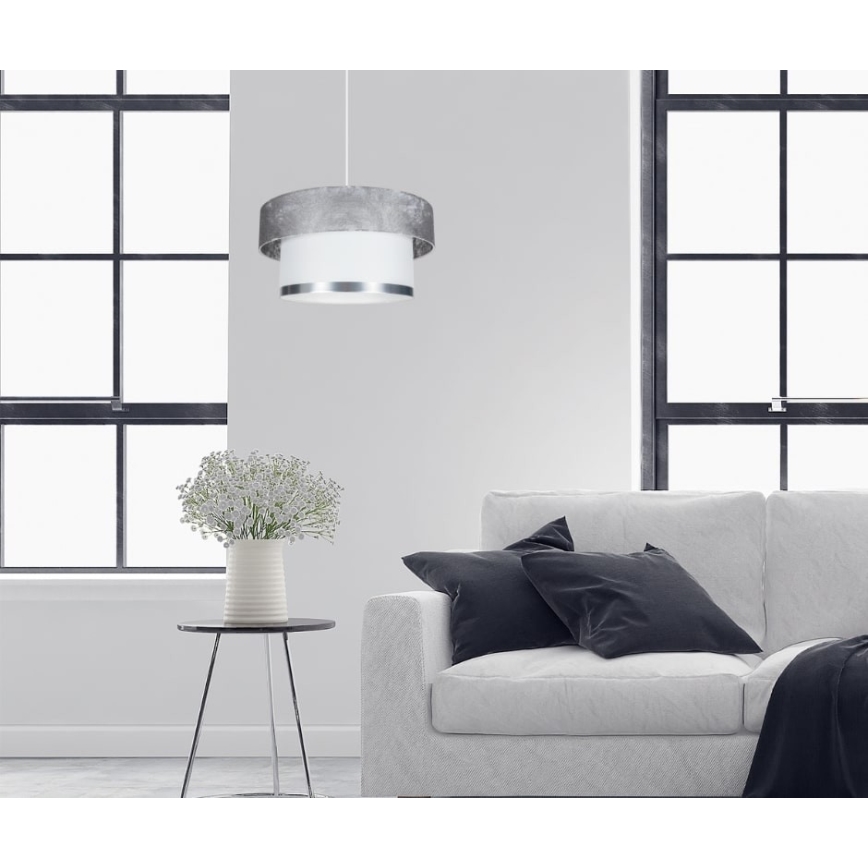 Candelabro suspenso RESSA 1xE27/60W/230V prateado