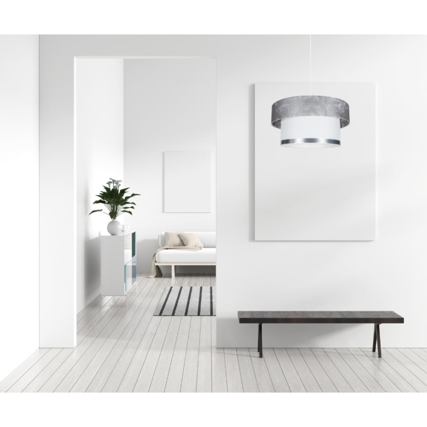Candelabro suspenso RESSA 1xE27/60W/230V prateado