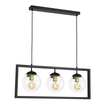 Candelabro suspenso REY 3xE27/7W/230V preto
