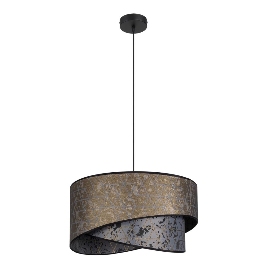 Candelabro suspenso REZO 1xE27/60W/230V cinzento/dourado