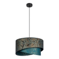 Candelabro suspenso REZO 1xE27/60W/230V turquesa/dourado