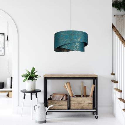 Candelabro suspenso REZO 1xE27/60W/230V turquesa