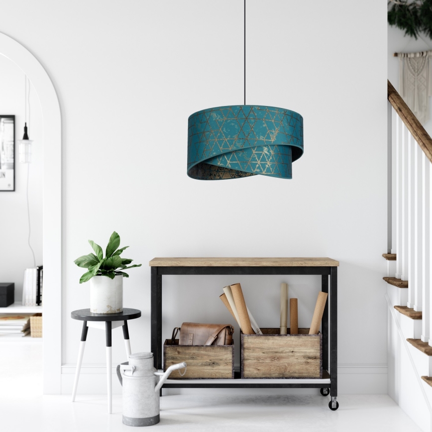 Candelabro suspenso REZO 1xE27/60W/230V turquesa