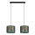 Candelabro suspenso REZO 2xE27/60W/230V dourado/turquesa