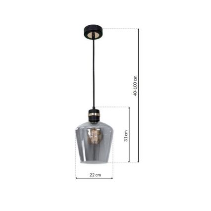 Candelabro suspenso RICHMOND 1xE27/60W/230V