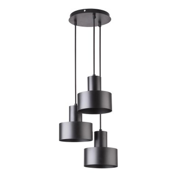 Candelabro suspenso RIF 3xE27/60W/230V preto
