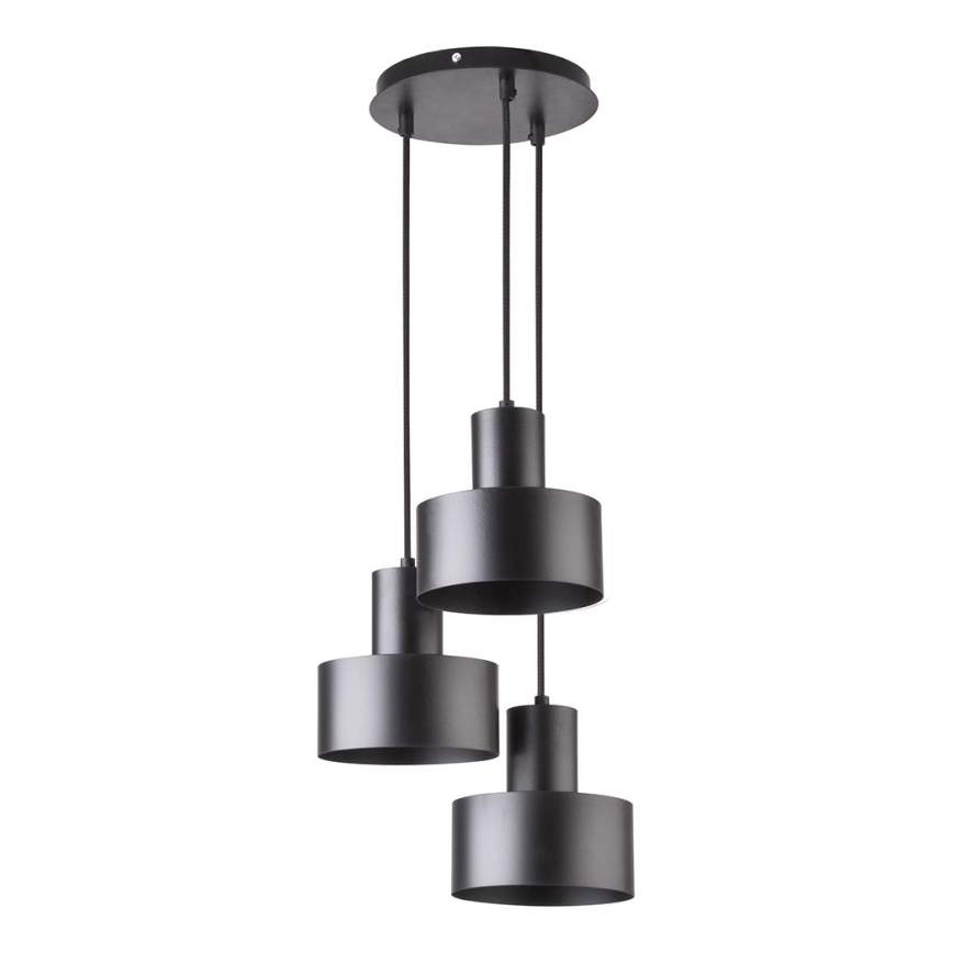 Candelabro suspenso RIF 3xE27/60W/230V preto