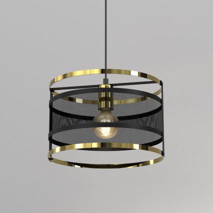 Candelabro suspenso RIM 1xE27/60W/230V preto/dourado