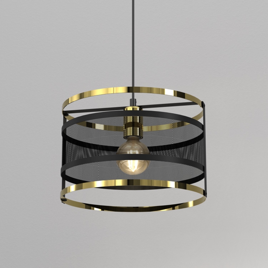 Candelabro suspenso RIM 1xE27/60W/230V preto/dourado