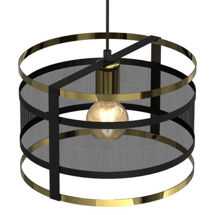 Candelabro suspenso RIM 1xE27/60W/230V preto/dourado