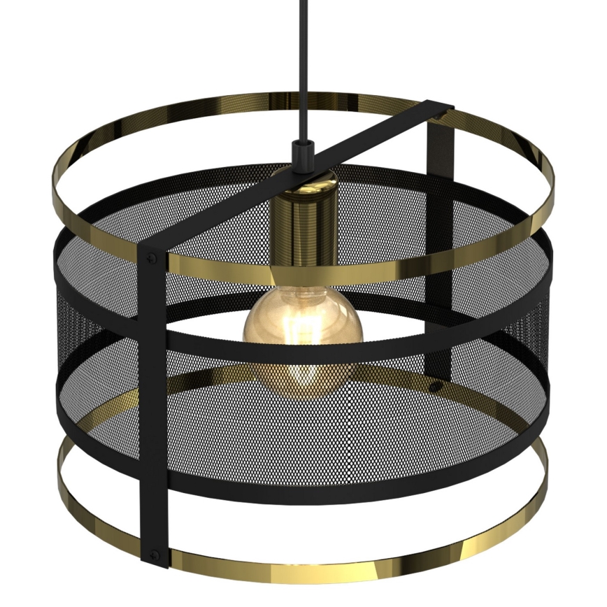 Candelabro suspenso RIM 1xE27/60W/230V preto/dourado