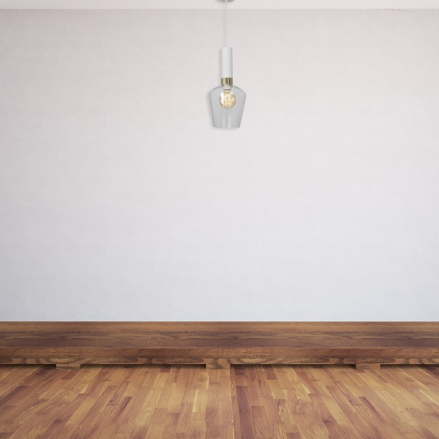 Candelabro suspenso ROMA WHITE 1xE27/60W/230V