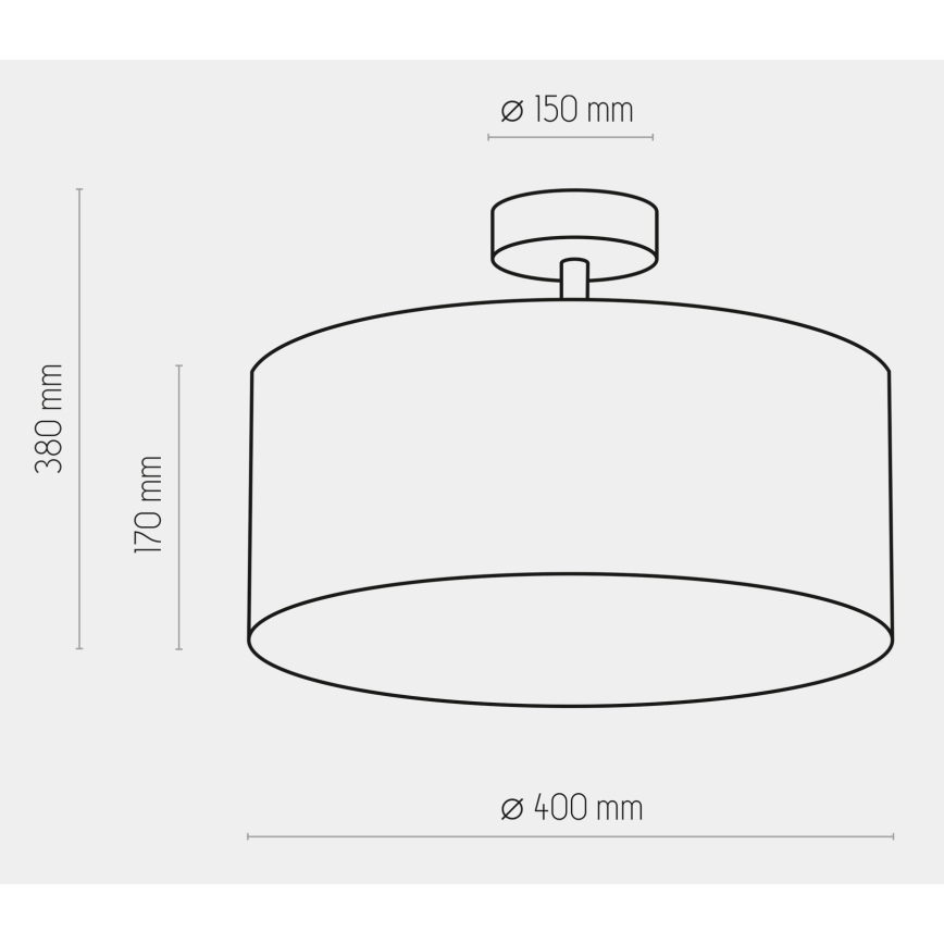 Candelabro suspenso RONDO 4xE27/15W/230V d. 40 cm azul