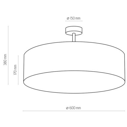 Candelabro suspenso RONDO 4xE27/15W/230V d. 60 cm bege