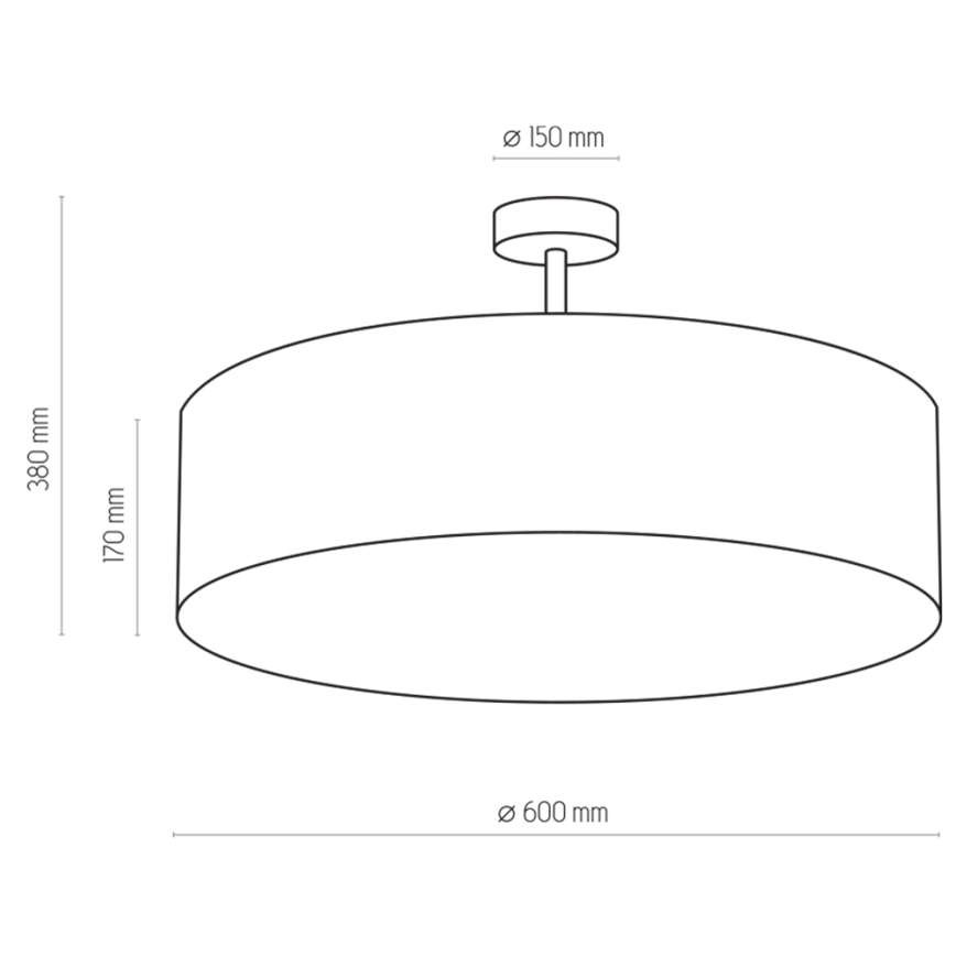 Candelabro suspenso RONDO 4xE27/15W/230V d. 60 cm bege