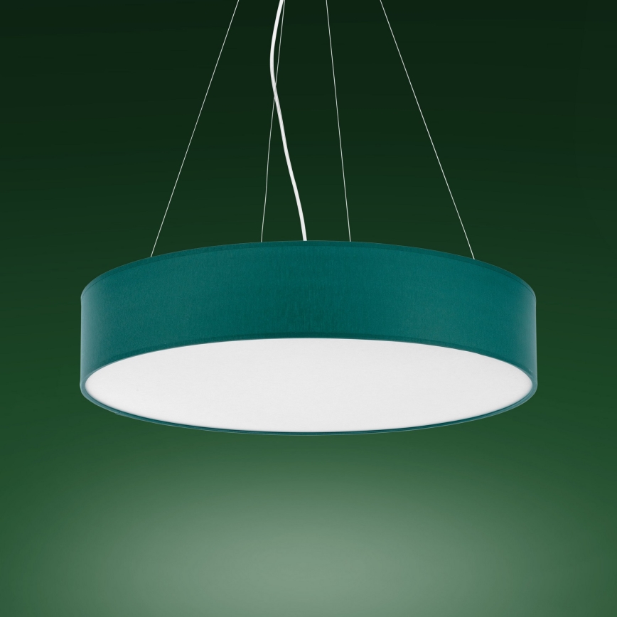 Candelabro suspenso RONDO 4xE27/15W/230V verde