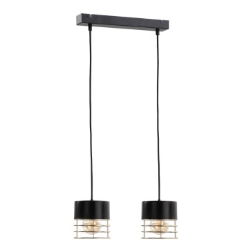 Candelabro suspenso ROY 2xE27/60W/230V preto