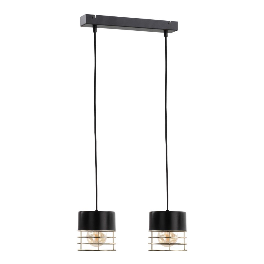Candelabro suspenso ROY 2xE27/60W/230V preto