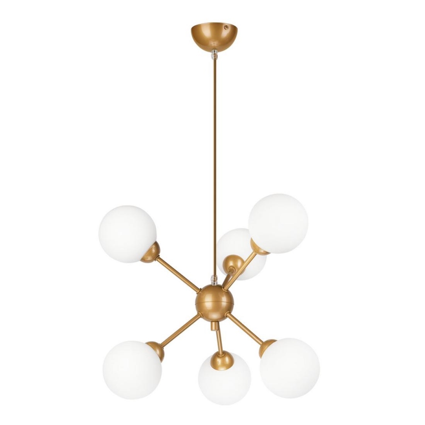 Candelabro suspenso RUBBY BALL 6xG9/5W/230V dourada