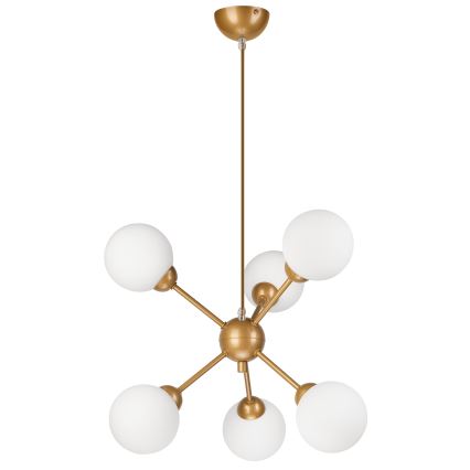 Candelabro suspenso RUBBY BALL 6xG9/5W/230V dourada